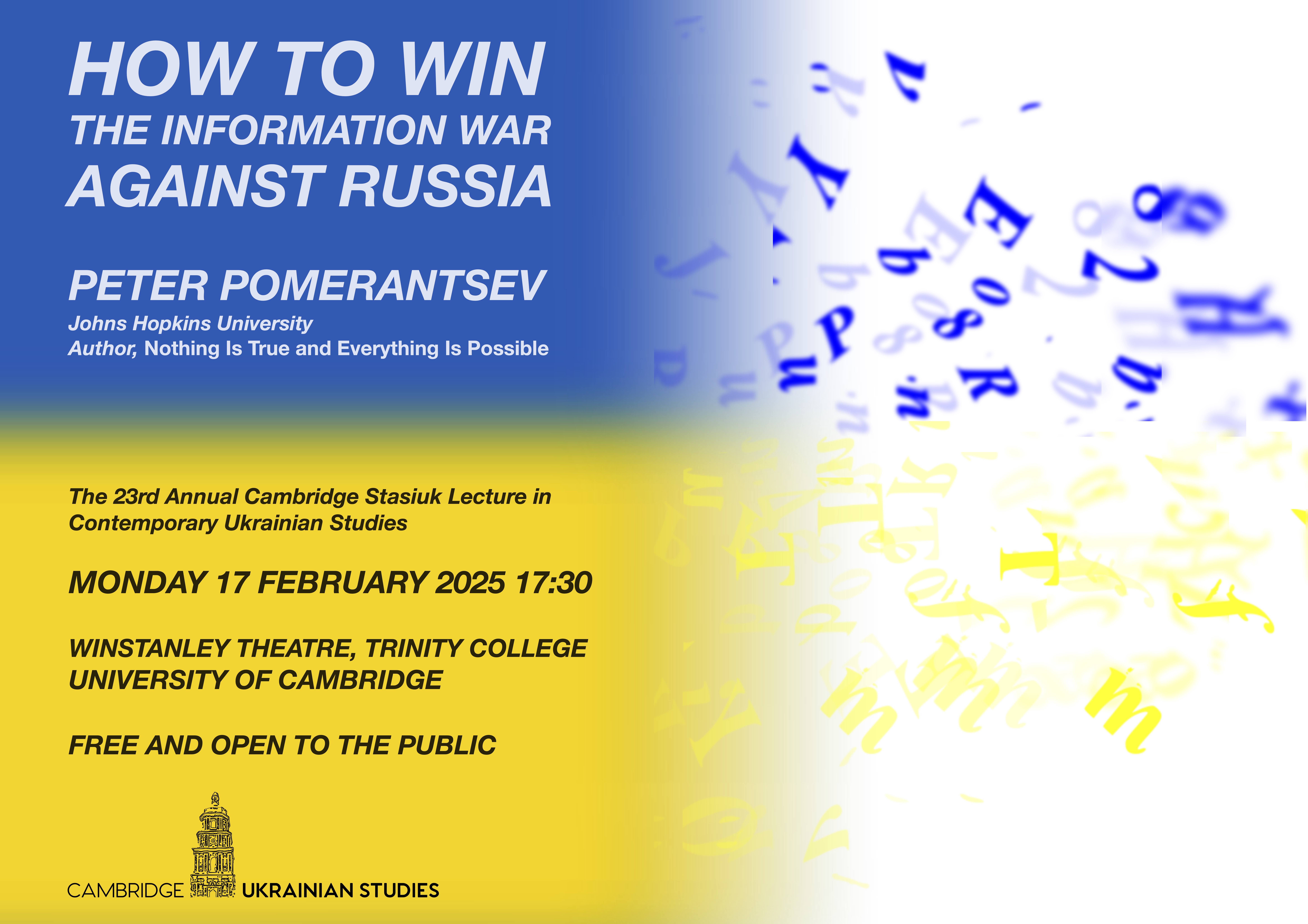 Stasiuk Lecture Peter Pomerantsev