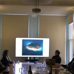 seminar room with presentation