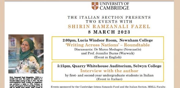 Poster for talk with Shirin Ramzanali Fazel Poster for talk with Shirin Ramzanali Fazel