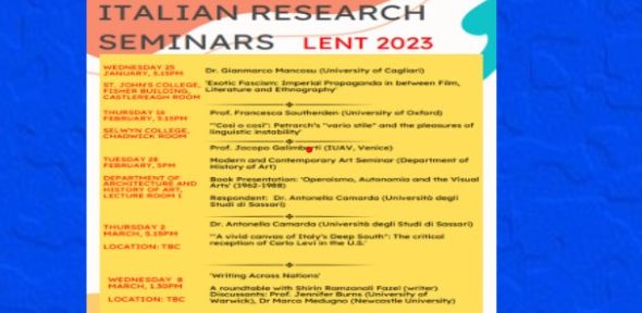Italian Research Seminar Poster Italian Research Seminar Poster