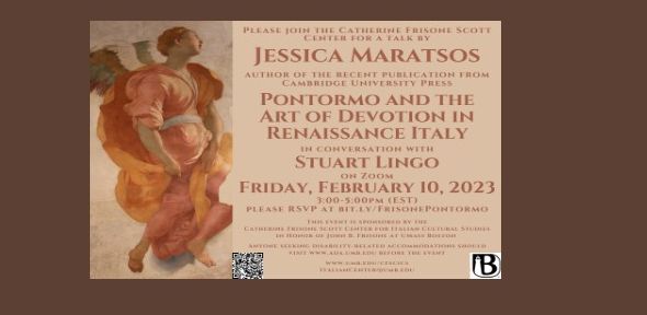 Poster for Jessica Maratsos's book talk Poster for Jessica Maratsos's book talk