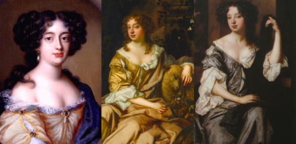 Royal mistresses Three royal mistresses lounging in a salon.