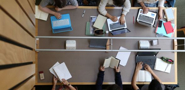 Photo of students working