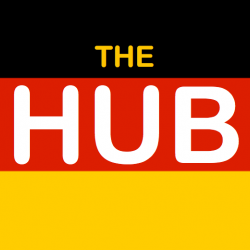 German flag with the words The Hub