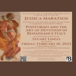 Poster for Jessica Maratsos's book talk
