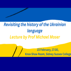 Poster for Revisiting the History of the Ukrainian Language; Lecture by Michael Moser