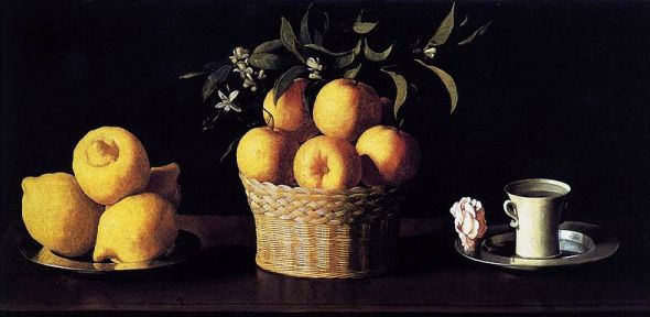 Francisco de Zurbarán, Still-life with Lemons, Oranges and Rose