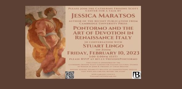 Poster for Jessica Maratsos's book talk